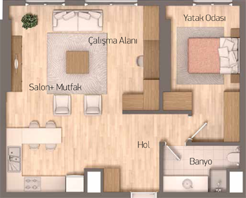 Moment İstanbul 1,5+1 Daireler