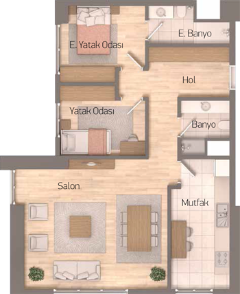 Moment İstanbul 2+1 Daireler